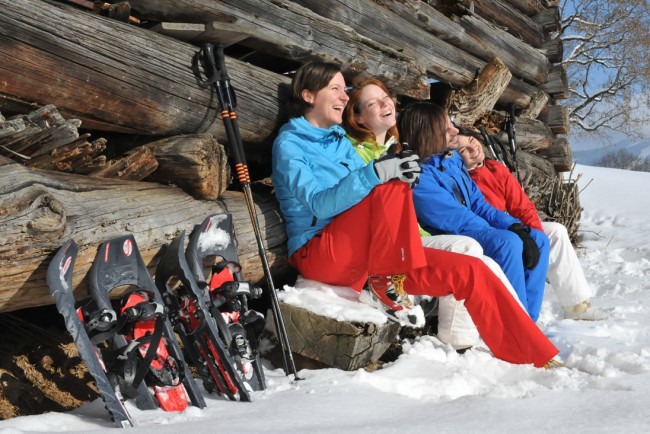 Rast bei der Schneeschuhwanderung in Flachau