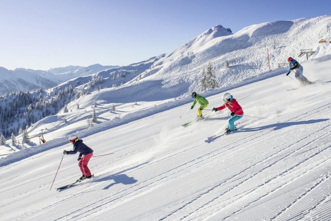 Skipiste in Flachau im Salzburger Land